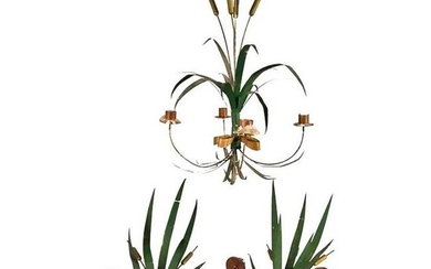 French 19th Century Provincial Tole Chandelier And