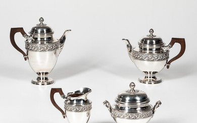 French Four-piece Sterling Silver Coffee and Tea Service