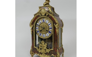 French boulle mantel clock, circa 1880, the case surmounted ...