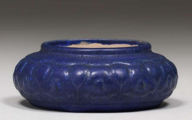 Fulper Pottery Matte Blue Bowl c1910