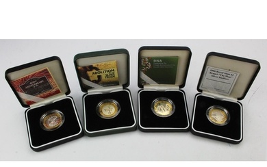 GB Royal Mint (9) silver proofs: Piedfort 50p's: 2004 four-m...