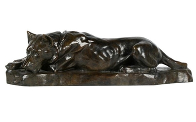 GEORGES LUCIEN GUYOT (1885 - 1973): RECUMBENT DOG
