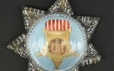 GRAND ARMY OF THE REPUBLIC GLASS PAPERWEIGHT