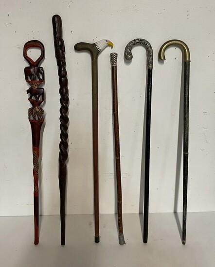 GROUP OF 6 ASSORTED CANES