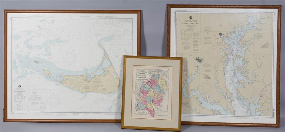GROUP OF THREE FRAMED MAPS
