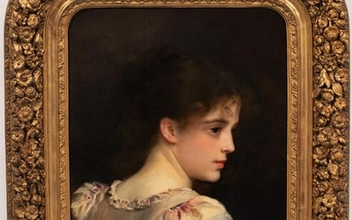 GUSTAVE JEAN JACQUET (FRENCH, 1846-1909) OIL ON CANVAS