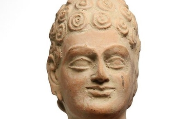 Gandhara Terracotta Head of a Man, c. 2nd-3rd Century