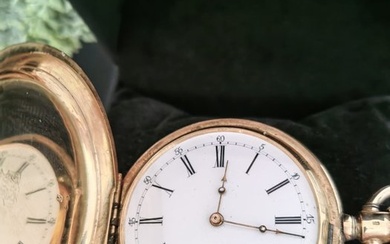 Geneve 14k Solid Gold - pocket watch - 1850-1900