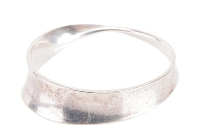 Georg Jensen - a 'Möbius' closed bangle, constructed with a ...
