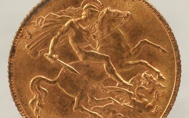 George V gold half sovereign 1913.