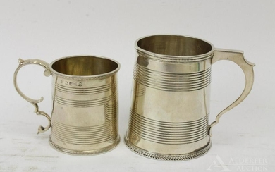 Georgian Sterling Silver Mug Grouping