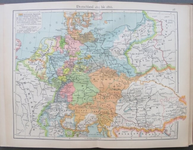 German Atlas 1913, Ancient, Medieval and New History, illustrated Maps