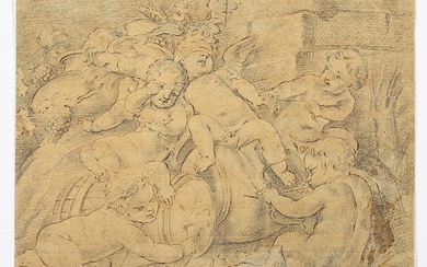 Giordano, Lucca (1634-1705), zugeschrieben, "Bacchanal", Zeichnung