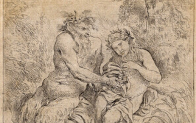 Giovanni Benedetto Castiglione (detto il Grechetto) (Genova, 1609 - Mantova, 1665), Marsia e Olimpo. 1645-1647