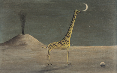 Giraffe and Moon with Volcano (Giraffe and Volcano #2), 1951,Gertrude Abercrombie