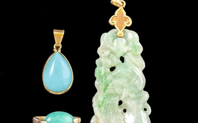 Gold, Jade & Turquoise Jewelry