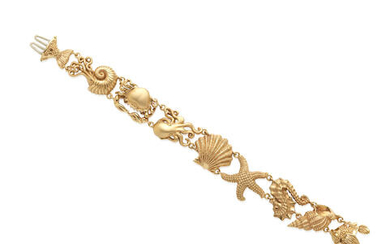 Gold Link Nautical Bracelet