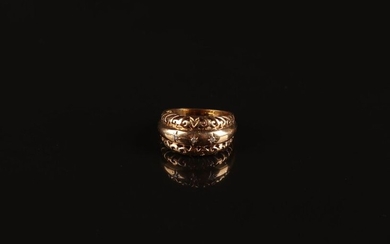 Gold and diamond ring, finger 54, gross weight 4.5 g,...