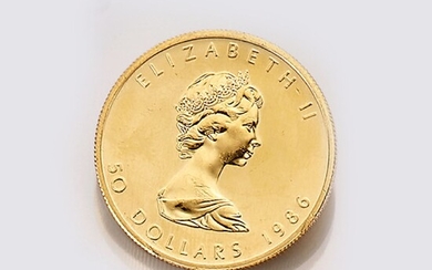 Gold coin, 50 Dollars, Canada, 1986 , Elizabeth...