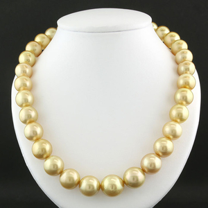 Golden south sea pearls - Necklace Golden South Sea pearls Rare 13.1 - 16.2 mm