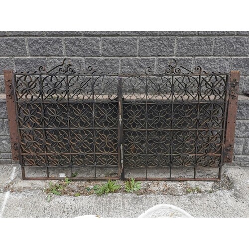 Good quality set of wrought iron entrance gates with origina...