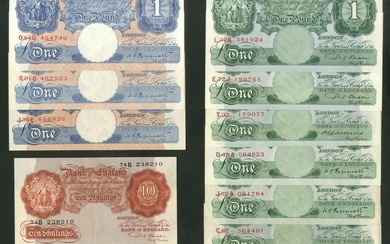 Great Britain and Guernsey, [22 notes] (EPM B212, 225, 239, 249, 251, 265, 268, Pick 42b, 45c,...