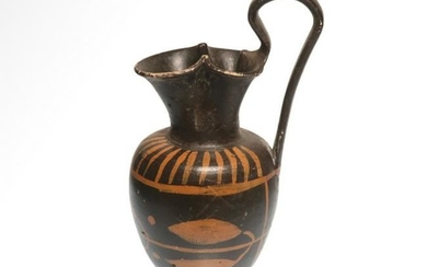 Greek Apulian Pottery Oinochoe, South Italy, c, 4th