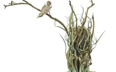 Gregory Higgins Bronze Bird's Nest Sculpture