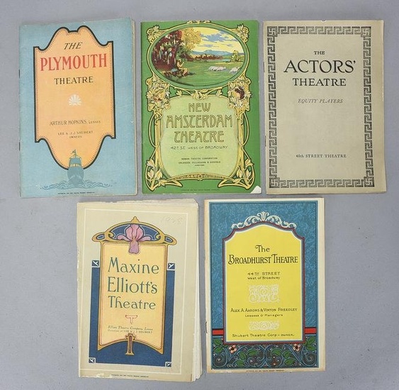 Group of Five 1920s Theatre Ephemera Program Brochures