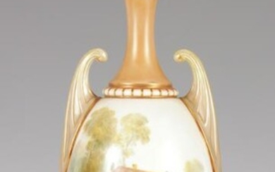 HARRY DAVIS. A FINE EARLY 20TH CENTURY ROYAL WORCESTER
