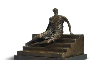 HENRY MOORE, O.M., C.H. (1898-1986) Maquette for Figure on Steps