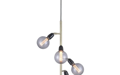 Halo Design Michael Waltersdorff - Hanging lamp - Compass - Brass / Smoke - Brass, Porcelain