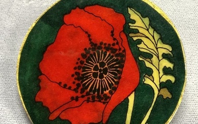 Hand Crafted Poppy Flower Brooch