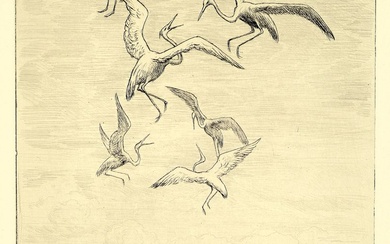 Hans Thoma, 1839 Bernau-1924 Karlsruhe, 2 etchings: Bliss of Flying...
