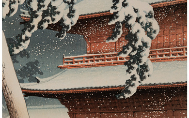 Hasui Kawase (1883-1957), Zojoji Temple in Shiba (Shiba Zojoji), from the series Twenty Views of Tokyo (1925 (14th year of Taisho, dated in the left margin))