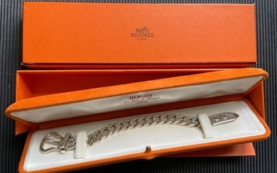 Hermès Boucle Sellier Vintage Designer Silver - Bracelet