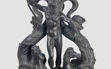 Heurtoir de porte Renaissancetypus Bronze coulé, gravé Italie / Toscane ? XVIe / XIXe siècle...