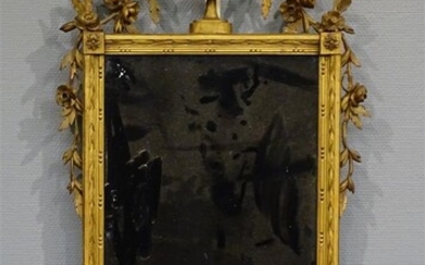 (-), Hollands Louis XVI spiegeltje in gestoken verguld...