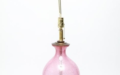 Italian Mid-Century Murano Pink Glass Lamp