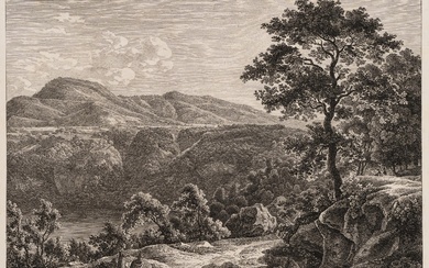 J. REINHART (1761-1847), Pallazzola und Roman Countryside, 1799, Etching