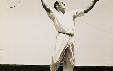 JACK PASHKOVSKY (1911-2001) A pair of photographs depicting tennis star Bill Tilden. Silver...