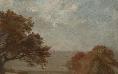 JOHN CONSTABLE, R.A. (EAST BERGHOLT 1776-1837) A park glade, wit...