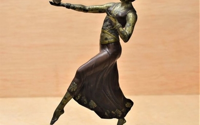 Jean LORMIER (Xxème) Femme dansant Bronze...