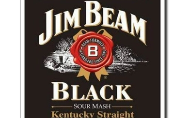 Jim Beam Black Bourbon Whiskey Metal Pub Bar Sign