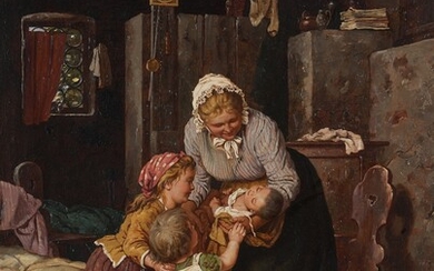 Johann Georg Meyer von Bremen Admiring the Baby