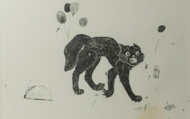 John Copeland Drawing "Black Cat"