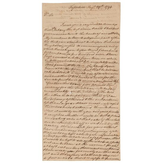 John Witherspoon Letter Signed