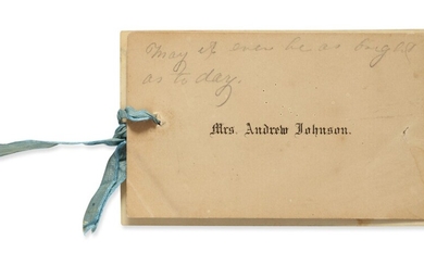 Johnson, Eliza McCardle, Andrew Johnson, and Martha Johnson Patterson | Calling cards of President and First Lady Andrew Johnson, as well as of Martha Johnson Patterson, their daughter and White House hostess, each with an autograph inscription