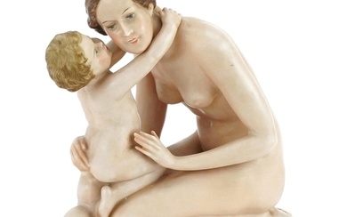 Karl Lysek for Rosenthal, German Art Deco porcelain figure g...