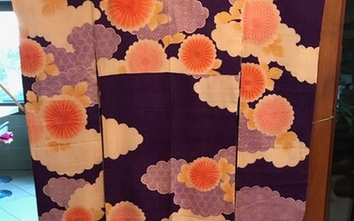 Kimono - Silk - Japan - Mid 20th century